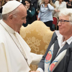 Pope Francis greets Sr. Barbara Staley, MSC, General Superior
