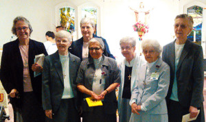 Many Missionary Sisters came to celebrate Sr. Benigna Morais' (c.) Jubilee.