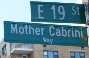 Mother Cabrini Way Sign