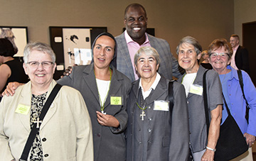 MSCs at Mother Cabrini Shrine Gala with former Denver Broncos Guest Auctioneer