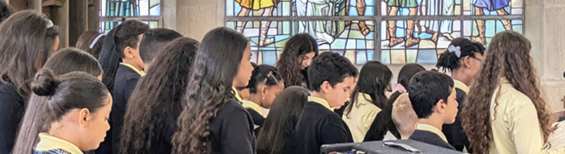 The Good Shepherd School choir sings at the NY Shrine Family Day. Slide 4