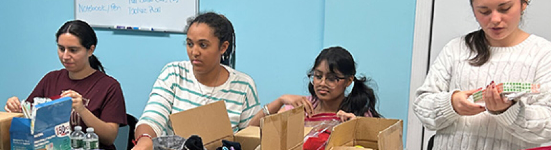 CIS-Dobbs teens making blessing bags for other teens Slide 4
