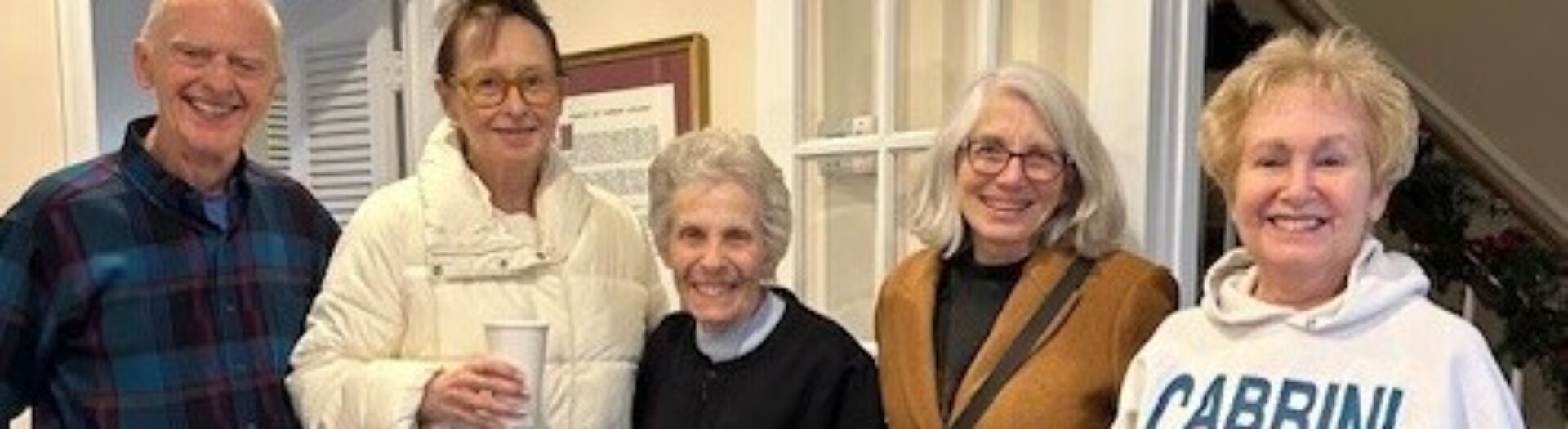 Stopping by the MSC Cottage for Christmas cheer are alumni & faculty. Slide 4